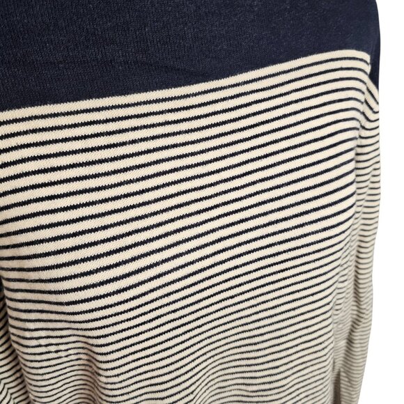 Fredrick Anderson Copenhagen Navy Blue & White Striped Sweater Sz M - Picture 2 of 8